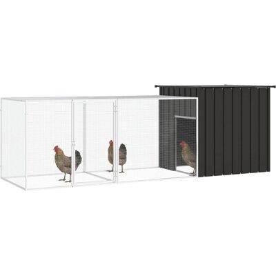 MAISON EXCLUSIVE - Gabbia Per Polli Antracite 300x91x100 Cm Acciaio Zincato MAISON EXCLUSIVE - Gabbia Per Polli Antracite 300x91x100 Cm Acciaio Zincato