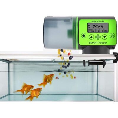 OEM Distributore Automatico Di Cibo Per Pesci Con Timer E Schermo Lcd Per Acquario OEM Distributore Automatico Di Cibo Per Pesci Con Timer E Schermo Lcd Per Acquario