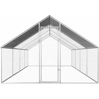 MAISON EXCLUSIVE - Gabbia Per Polli Da Esterno 2,75x8x1,92m In Acciaio Zincato MAISON EXCLUSIVE - Gabbia Per Polli Da Esterno 2,75x8x1,92m In Acciaio Zincato