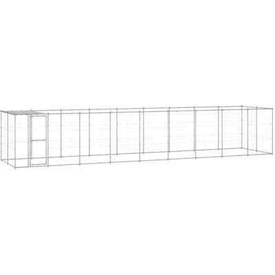 MAISON EXCLUSIVE - Gabbia Per Cani Da Esterno In Acciaio Zincato Con Tetto 21,78m² MAISON EXCLUSIVE - Gabbia Per Cani Da Esterno In Acciaio Zincato Con Tetto 21,78m²