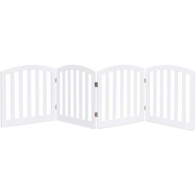 HELLOSHOP26 Set Di 4 Cancelletti Di Sicurezza Pieghevoli Per Cani 246 X 61 Cm Protezione Per Animali Domestici In Mdf Bianco 200019174 HELLOSHOP26 Set Di 4 Cancelletti Di Sicurezza Pieghevoli Per Cani 246 X 61 Cm Protezione Per Animali Domestici In Mdf Bianco 200019174