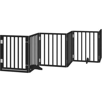 HELLOSHOP26 Cancelletto E Porta Di Sicurezza Per Animali Domestici 6 Pannelli Legno Di Pioppo Nero 020023364 HELLOSHOP26 Cancelletto E Porta Di Sicurezza Per Animali Domestici 6 Pannelli Legno Di Pioppo Nero 020023364