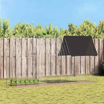 VIDAXL Gabbia Per Conigli Argento 400 X 100 X 210 Cm Acciaio VIDAXL Gabbia Per Conigli Argento 400 X 100 X 210 Cm Acciaio