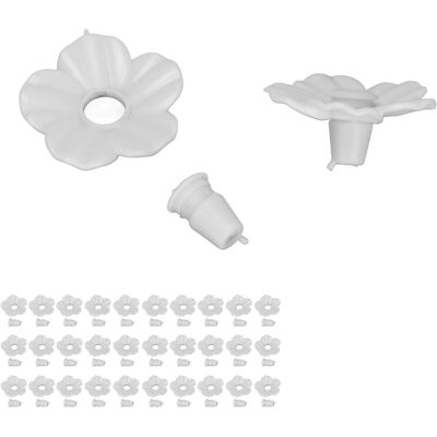 VISTRECK Set Di 30 Fiori Multicolori – Accessori Per Mangiatoia Per Colibrì – Pla – Bianco – Ricambio VISTRECK Set Di 30 Fiori Multicolori – Accessori Per Mangiatoia Per Colibrì – Pla – Bianco – Ricambio