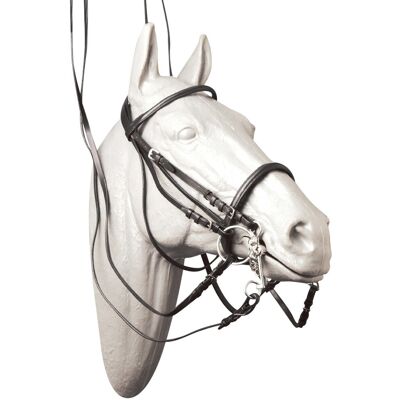 SARTORE Briglia Inglese Da Dressage In Cuoio Con Doppie Redini Linea Basic SARTORE Briglia Inglese Da Dressage In Cuoio Con Doppie Redini Linea Basic
