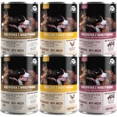 OEM Pet Republic Bocconcini In Salsa, Mix Di Gusti, Cibo Umido Per Cani, 6 X 1250 G OEM Pet Republic Bocconcini In Salsa, Mix Di Gusti, Cibo Umido Per Cani, 6 X 1250 G