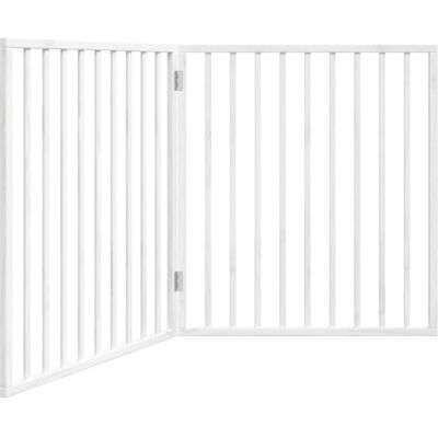 HELLOSHOP26 Cancelletto Di Sicurezza Pieghevole Per Cani A 2 Pannelli 160 Cm Legno Di Pioppo Bianco 020023033 HELLOSHOP26 Cancelletto Di Sicurezza Pieghevole Per Cani A 2 Pannelli 160 Cm Legno Di Pioppo Bianco 020023033