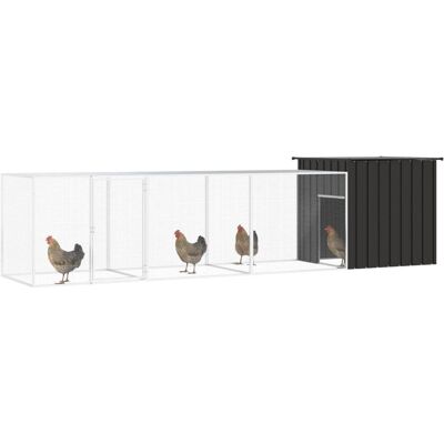 MAISON EXCLUSIVE - Gabbia Per Polli Antracite 400x91x100 Cm Acciaio Zincato MAISON EXCLUSIVE - Gabbia Per Polli Antracite 400x91x100 Cm Acciaio Zincato
