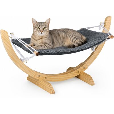 BAKAJI Amaca Per Gatti In Legno Ergonomica Cuccia Portata Max 6kg Animali 72x35x10 Cm BAKAJI Amaca Per Gatti In Legno Ergonomica Cuccia Portata Max 6kg Animali 72x35x10 Cm