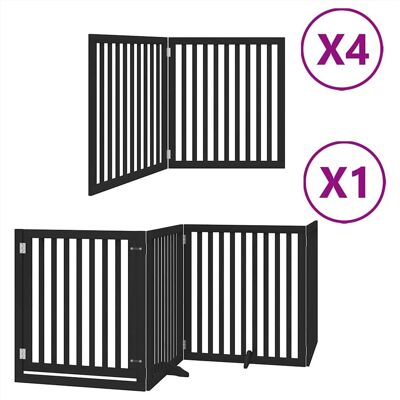 MAISON EXCLUSIVE - Cancello Cani Porta Pieghevole Nero 12 Pannelli 960 Cm Pioppo MAISON EXCLUSIVE - Cancello Cani Porta Pieghevole Nero 12 Pannelli 960 Cm Pioppo