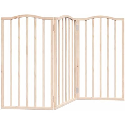 HELLOSHOP26 Cancelletto Di Sicurezza Pieghevole A 3 Pannelli Per Cani 150 Cm Legno Di Pioppo Marrone 020023077 HELLOSHOP26 Cancelletto Di Sicurezza Pieghevole A 3 Pannelli Per Cani 150 Cm Legno Di Pioppo Marrone 020023077