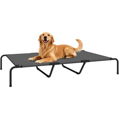 Zone Cuccia Da Esterno, Cuccia Rialzata Per Cani Di Taglia Grande, Con Struttura In Acciaio A Rete Lavabile, Dimensioni: 152 X 94 X 23 Cm, Colore Grigio. Zone Cuccia Da Esterno, Cuccia Rialzata Per Cani Di Taglia Grande, Con Struttura In Acciaio A Rete Lavabile, Dimensioni: 152 X 94 X 23 Cm, Colore Grigio.