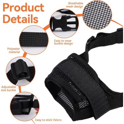OEM Set Di Museruole Per Cani Da 2 Pezzi (s/l), Museruola Regolabile In Rete Di Nylon Traspirante Per Cani Di Piccola E Media Taglia, Museruole Per Prevenire Morsi, Masticazioni E Abbai OEM Set Di Museruole Per Cani Da 2 Pezzi (s/l), Museruola Regolabile In Rete Di Nylon Traspirante Per Cani Di Piccola E Media Taglia, Museruole Per Prevenire Morsi, Masticazioni E Abbai