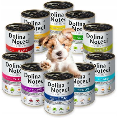 OEM Dolina Noteci Alimento Umido Premium Per Cani, Lattina Mix Di Gusti, 10 X 800g OEM Dolina Noteci Alimento Umido Premium Per Cani, Lattina Mix Di Gusti, 10 X 800g