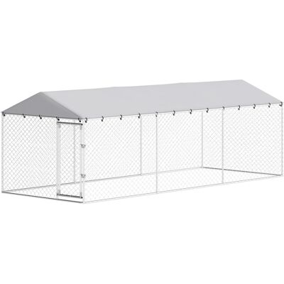 PawHut Recinto Per Cani 6x2.3x2 M Con Copertura Impermeabile PawHut Recinto Per Cani 6x2.3x2 M Con Copertura Impermeabile