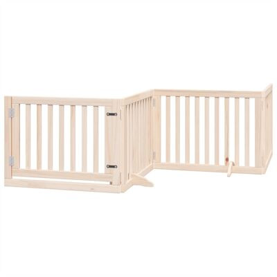 HELLOSHOP26 Cancelletto Di Sicurezza Per Cani Con Porta Pieghevole 6 Pannelli Legno Di Pioppo Marrone 020023021 HELLOSHOP26 Cancelletto Di Sicurezza Per Cani Con Porta Pieghevole 6 Pannelli Legno Di Pioppo Marrone 020023021