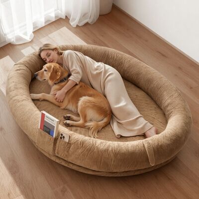 VEVOR Letto Stile Cane Per Umani Amici Pelosi Da 1770 X 1230 X 240 Mm, Letto Per Cani A Misura Umana, Con Tasca Laterale, Maniglia E Cerniera, Fodera Rimovibile E Lavabile In Lavatrice, Pelo Corto VEVOR Letto Stile Cane Per Umani Amici Pelosi Da 1770 X 1230 X 240 Mm, Letto Per Cani A Misura Umana, Con Tasca Laterale, Maniglia E Cerniera, Fodera Rimovibile E Lavabile In Lavatrice, Pelo Corto