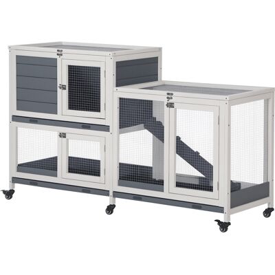 TORMATOR Credenza Da Interno In Legno Con Ruote, 2 Ripiani, Rampa - Dimensioni: 147l X 45,5w X 88,5h Cm - Grigio E Bianco TORMATOR Credenza Da Interno In Legno Con Ruote, 2 Ripiani, Rampa - Dimensioni: 147l X 45,5w X 88,5h Cm - Grigio E Bianco