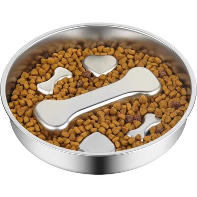 OEM Ciotola Anti-golosi, 22 Cm, In Acciaio Inox, Per Cani E Gatti Di Tutte Le Taglie OEM Ciotola Anti-golosi, 22 Cm, In Acciaio Inox, Per Cani E Gatti Di Tutte Le Taglie