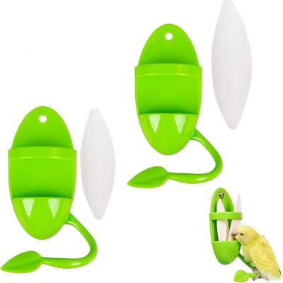 Zone Set Di 2 Grandi Ossi Di Seppia Con Supporto Per Uccelli, Calopsitte, Tartarughe, Lumache - Verde Zone Set Di 2 Grandi Ossi Di Seppia Con Supporto Per Uccelli, Calopsitte, Tartarughe, Lumache - Verde