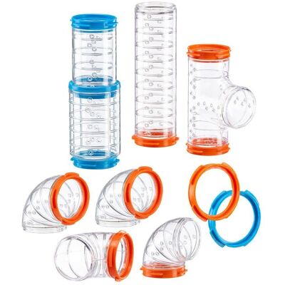 Set di tubi per criceti Ferplast - 9 Tunnel Trasparenti Set di tubi per criceti Ferplast - 9 Tunnel Trasparenti