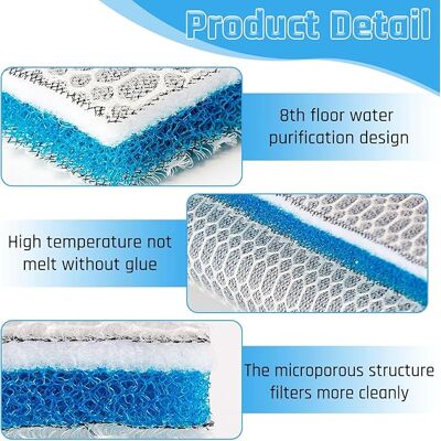 OEM 4 Pezzi Di Cotone Filtrante 8d Per Acquario, 20x30 Cm, Riutilizzabile, Biochimico, Schiuma Purificante Efficace - Altro OEM 4 Pezzi Di Cotone Filtrante 8d Per Acquario, 20x30 Cm, Riutilizzabile, Biochimico, Schiuma Purificante Efficace - Altro