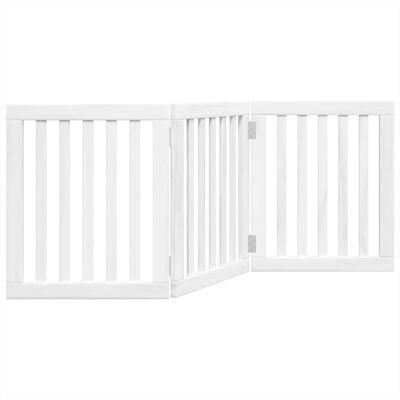 HELLOSHOP26 Cancelletto Di Sicurezza Pieghevole Per Cani A 3 Pannelli 150 Cm Legno Di Pioppo Bianco 020023070 HELLOSHOP26 Cancelletto Di Sicurezza Pieghevole Per Cani A 3 Pannelli 150 Cm Legno Di Pioppo Bianco 020023070