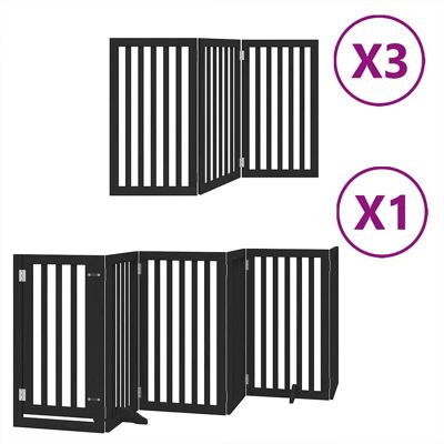 MAISON EXCLUSIVE - Cancello Cani Porta Pieghevole Nero 15 Pannelli 750 Cm Pioppo MAISON EXCLUSIVE - Cancello Cani Porta Pieghevole Nero 15 Pannelli 750 Cm Pioppo