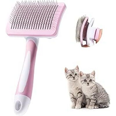 COOCHEER Spazzola Autopulente Per Animali Domestici, 7,9 X 10,9 Cm, Spazzola Con Setole Lunghe E Corte, Adatta A Cani E Gatti Per Rimuovere Efficacemente Il Sottopelo Arruffato, Rosa COOCHEER Spazzola Autopulente Per Animali Domestici, 7,9 X 10,9 Cm, Spazzola Con Setole Lunghe E Corte, Adatta A Cani E Gatti Per Rimuovere Efficacemente Il Sottopelo Arruffato, Rosa