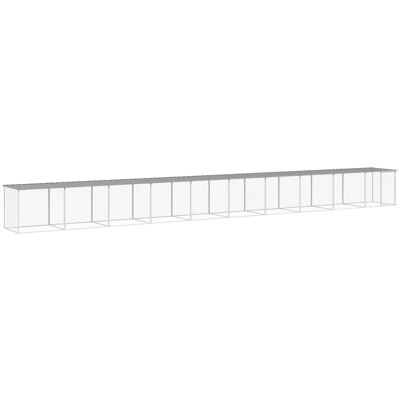 MAISON EXCLUSIVE - Gabbia Polli Tetto Grigio Chiaro 1003x98x90 Cm Acciaio Zincato MAISON EXCLUSIVE - Gabbia Polli Tetto Grigio Chiaro 1003x98x90 Cm Acciaio Zincato