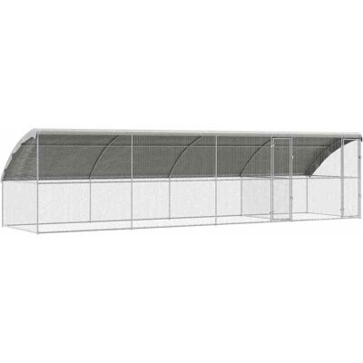 MAISON EXCLUSIVE - Gabbia Per Polli 4 Pcs Argento 800 X 200 X 200 Cm MAISON EXCLUSIVE - Gabbia Per Polli 4 Pcs Argento 800 X 200 X 200 Cm