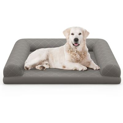 HELLOSHOP26 Letto Ortopedico Per Cani 90 X 69 X 18 Cm Con Rinforzi Confortevoli Design Moderno Schiuma Ortopedica Grigia 200012358 HELLOSHOP26 Letto Ortopedico Per Cani 90 X 69 X 18 Cm Con Rinforzi Confortevoli Design Moderno Schiuma Ortopedica Grigia 200012358