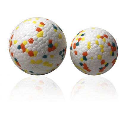 Zone Palline Per Cani, Palline In Gomma Per Cani, Palline Indistruttibili Per Cani, Giocattolo E-tpu Duro Da Masticare (2 Misure A Pois Bianchi + Arancioni) Zone Palline Per Cani, Palline In Gomma Per Cani, Palline Indistruttibili Per Cani, Giocattolo E-tpu Duro Da Masticare (2 Misure A Pois Bianchi + Arancioni)