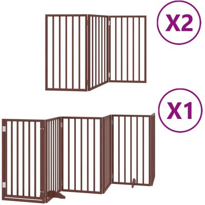 HELLOSHOP26 Cancelletto Di Sicurezza Per Animali Domestici Porta Pieghevole 12 Pannelli Lunghezza 600 Cm Legno Di Pioppo Marrone 020023144 HELLOSHOP26 Cancelletto Di Sicurezza Per Animali Domestici Porta Pieghevole 12 Pannelli Lunghezza 600 Cm Legno Di Pioppo Marrone 020023144