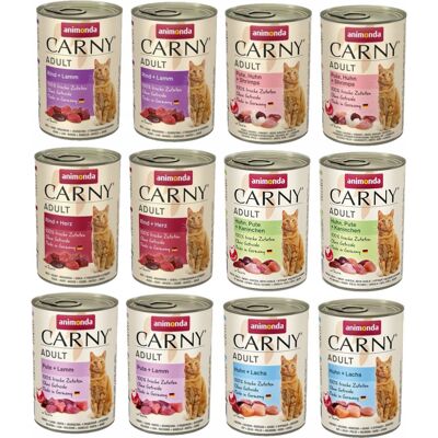 OEM Cibo Umido Per Gatti Animonda Carny Adult Cat, Mix Di 6 Gusti, 12 X 400 G OEM Cibo Umido Per Gatti Animonda Carny Adult Cat, Mix Di 6 Gusti, 12 X 400 G