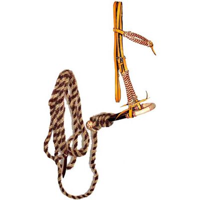 SARTORE Set Bosal In Cuoio E Mecate In Crine Con Testiera In Rawhide Intrecciata SARTORE Set Bosal In Cuoio E Mecate In Crine Con Testiera In Rawhide Intrecciata