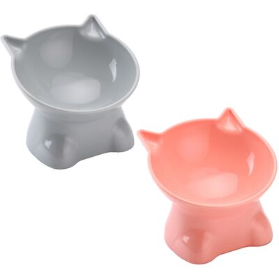 OEM Ciotola Rialzata In Plastica Per Cibo E Acqua Per Gatti. OEM Ciotola Rialzata In Plastica Per Cibo E Acqua Per Gatti.