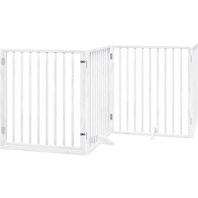 HELLOSHOP26 Cancelletto E Porta Di Sicurezza Per Animali Domestici 4 Pannelli Legno Di Pioppo Bianco 020023344 HELLOSHOP26 Cancelletto E Porta Di Sicurezza Per Animali Domestici 4 Pannelli Legno Di Pioppo Bianco 020023344
