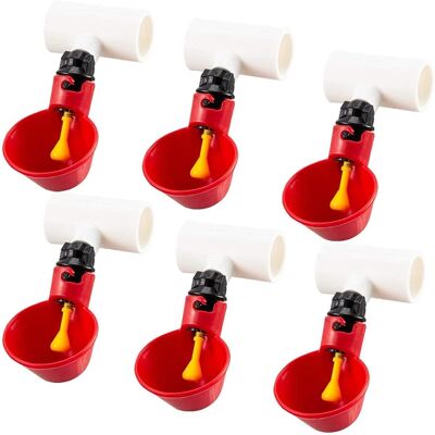 Zone Ciotola Automatica Per Pollame, Spruzzatore Per Polli E Spruzzatore Per Polli Con Raccordo A T Per Polli, Quaglie, Anatre 6 Pezzi (ciotola D'Acqua Passante Attraverso Quattro) Zone Ciotola Automatica Per Pollame, Spruzzatore Per Polli E Spruzzatore Per Polli Con Raccordo A T Per Polli, Quaglie, Anatre 6 Pezzi (ciotola D'Acqua Passante Attraverso Quattro)