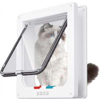 OEM Gattaiole Sicure Per Interni Ed Esterni Con 4 Modalità Di Chiusura Per Finestre E Pareti (nero, Medio) OEM Gattaiole Sicure Per Interni Ed Esterni Con 4 Modalità Di Chiusura Per Finestre E Pareti (nero, Medio)