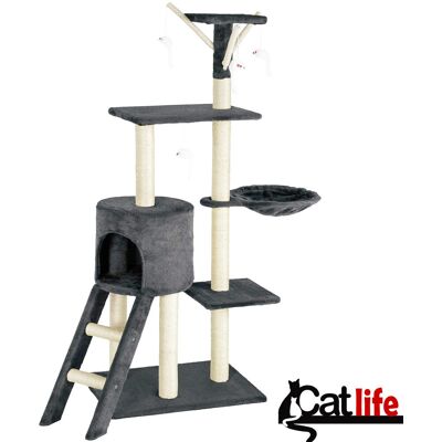 BAKAJI Tiragraffi Per Gatti Albero Sisal Parco Giochi Gioco X Gatto Tira Graffi Grigio BAKAJI Tiragraffi Per Gatti Albero Sisal Parco Giochi Gioco X Gatto Tira Graffi Grigio