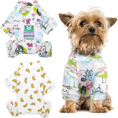 OEM Set Di 2 Pigiami Rari Per Cuccioli Con Perle - Maglietta Per Cuccioli, Pantaloni In Cotone, Comodi Collant Per Animali Domestici, Topolino, Banana S OEM Set Di 2 Pigiami Rari Per Cuccioli Con Perle - Maglietta Per Cuccioli, Pantaloni In Cotone, Comodi Collant Per Animali Domestici, Topolino, Banana S