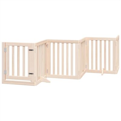 HELLOSHOP26 Cancelletto Di Sicurezza Per Cani Con Porta Pieghevole 9 Pannelli In Legno Di Pioppo Marrone 020023334 HELLOSHOP26 Cancelletto Di Sicurezza Per Cani Con Porta Pieghevole 9 Pannelli In Legno Di Pioppo Marrone 020023334