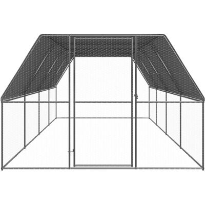 MAISON EXCLUSIVE - Gabbia Per Polli Da Esterno 3x8x2 M In Acciaio Zincato MAISON EXCLUSIVE - Gabbia Per Polli Da Esterno 3x8x2 M In Acciaio Zincato