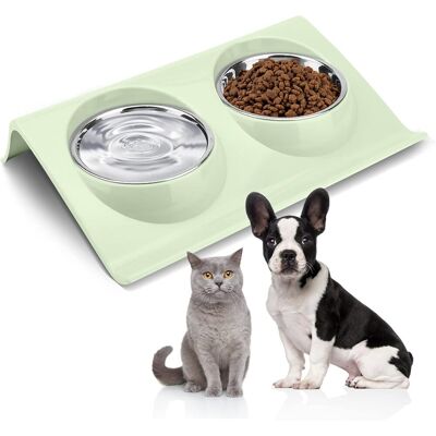 Zone Ciotola Doppia Per Gatti, Angolata A 15°, Ciotola Anti-vomito Per Gatti, Ciotola Doppia Per Gatti, Anti-bulimia, Antiscivolo, Anti-rovesciamento, Per Gatti E Cuccioli, 1 Pz (verde, Taglia Piccola) Zone Ciotola Doppia Per Gatti, Angolata A 15°, Ciotola Anti-vomito Per Gatti, Ciotola Doppia Per Gatti, Anti-bulimia, Antiscivolo, Anti-rovesciamento, Per Gatti E Cuccioli, 1 Pz (verde, Taglia Piccola)