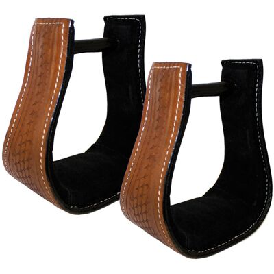 TATTINI Marrone Golden Brown - Staffe Western Natowa Rivestite In Cuoio TATTINI Marrone Golden Brown - Staffe Western Natowa Rivestite In Cuoio