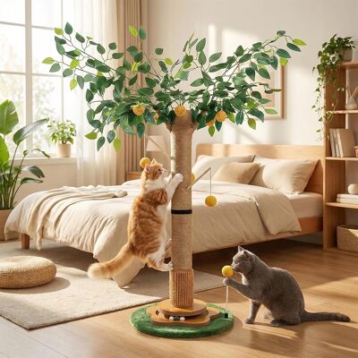 Neptune Tiragraffi Con Corda In Sisal Di Alta Qualità - Palline Interattive - Gioco Per Interni - Per Gattini E Gatti Neptune Tiragraffi Con Corda In Sisal Di Alta Qualità - Palline Interattive - Gioco Per Interni - Per Gattini E Gatti