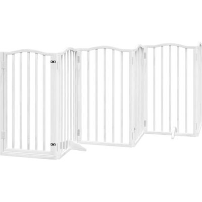 HELLOSHOP26 Cancelletto E Porta Di Sicurezza Per Animali Domestici 6 Pannelli Legno Di Pioppo Bianco 020023354 HELLOSHOP26 Cancelletto E Porta Di Sicurezza Per Animali Domestici 6 Pannelli Legno Di Pioppo Bianco 020023354