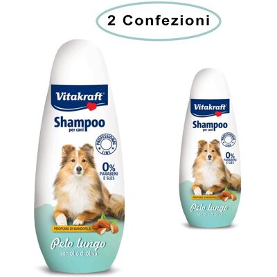 Vitakraft Shampoo Per Cani Specifico Per Pelo Lungo All'olio Di Oliva 2 Confezioni Da 250 Ml Vitakraft Shampoo Per Cani Specifico Per Pelo Lungo All'olio Di Oliva 2 Confezioni Da 250 Ml