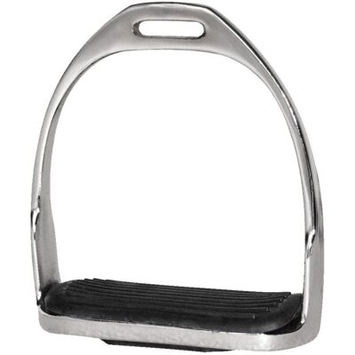 SARTORE Staffe In Ferro Nichelato Complete Di Pedane In Gomma 12 Cm SARTORE Staffe In Ferro Nichelato Complete Di Pedane In Gomma 12 Cm